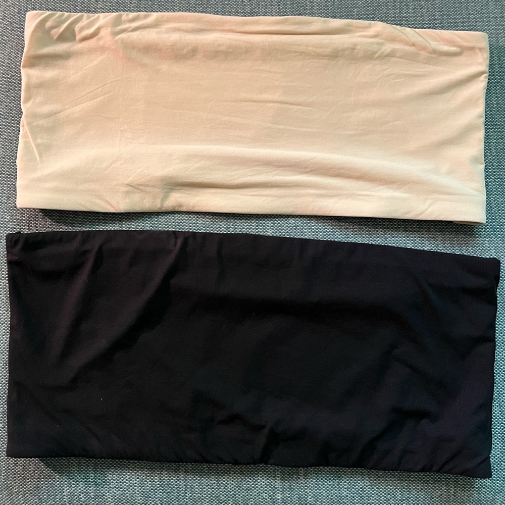 SKIMS Fits Everybody Bandeau in both Cream and Black!